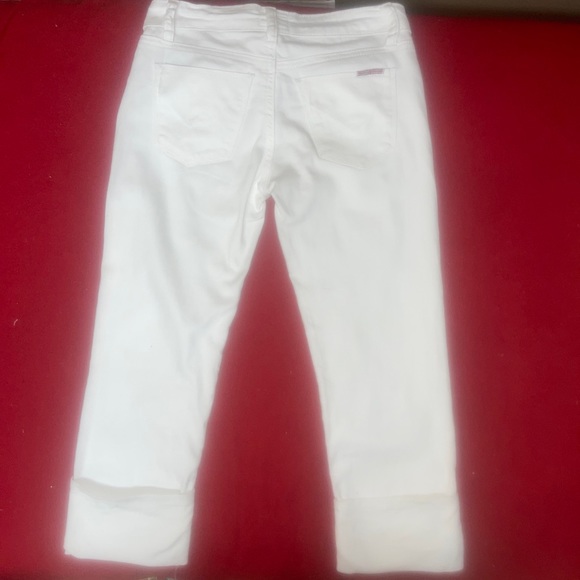 Hudson CPSIA 2008 Cuff Hem Jeans Girls Sz 10 White Straight Leg - Picture 2 of 8
